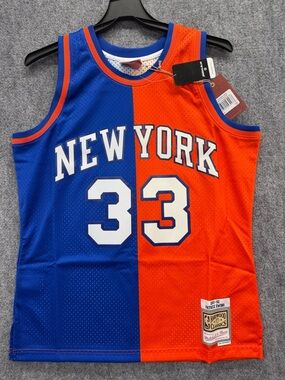 Mitchell & Ness Patrick Ewing NY Knicks Split Swingman Jersey 1991-92  Large NEW